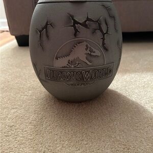 Jurassic World 2015 Dinosaur Egg Movie Popcorn Bucket 100oz RARE Universal Promo